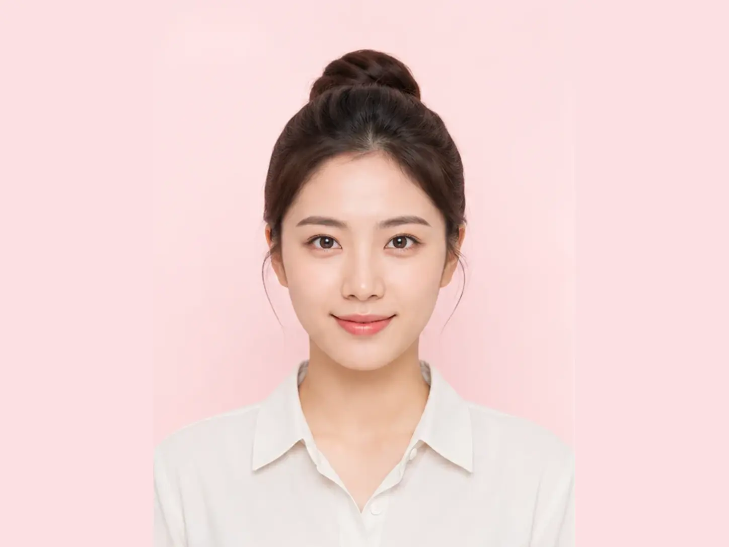 여권 사진 배경 처리 전 원본 인물 사진