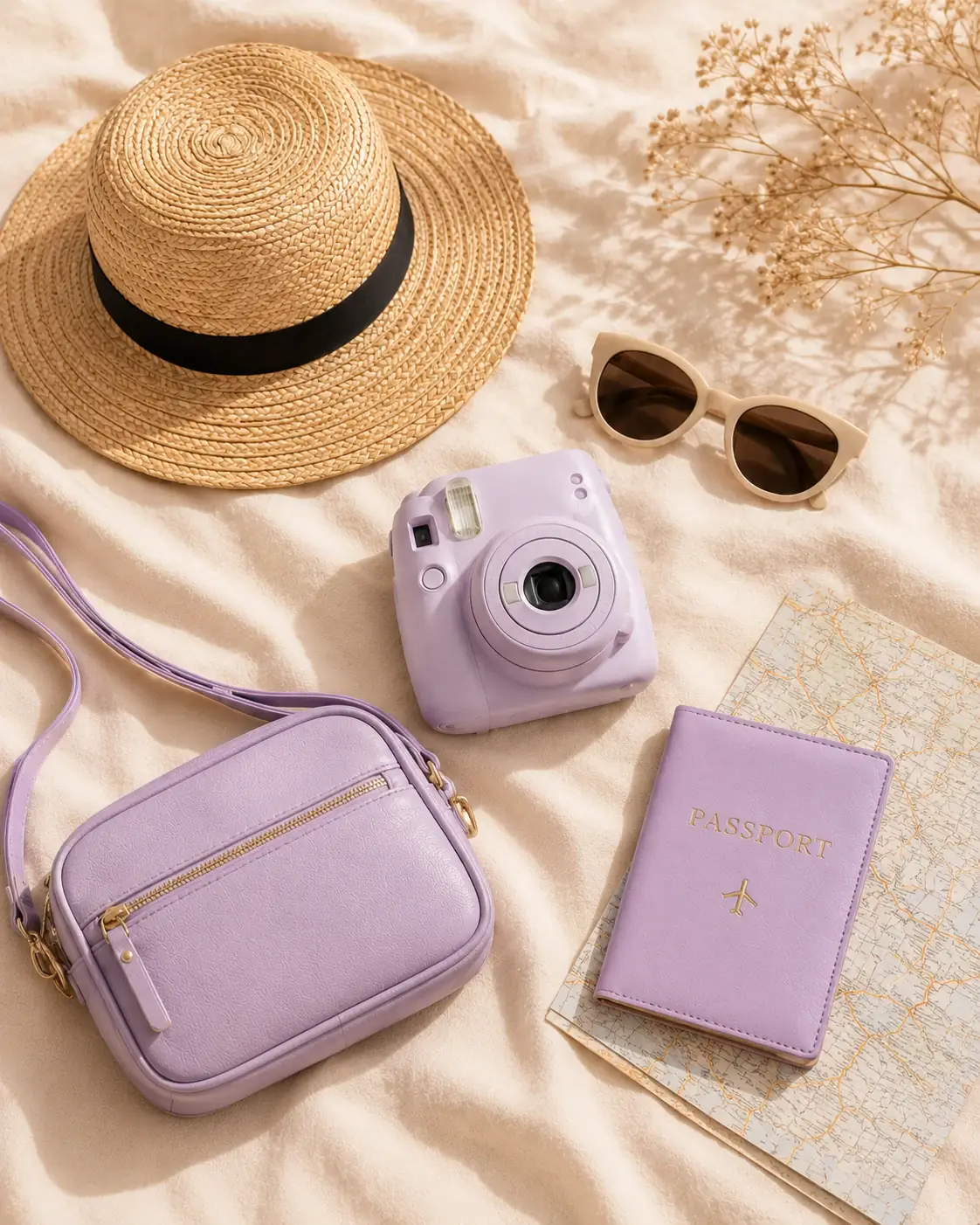 Original travel accessories photo before sticker cutout