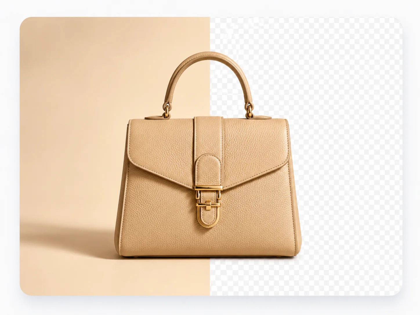 Transparent product photo result preview